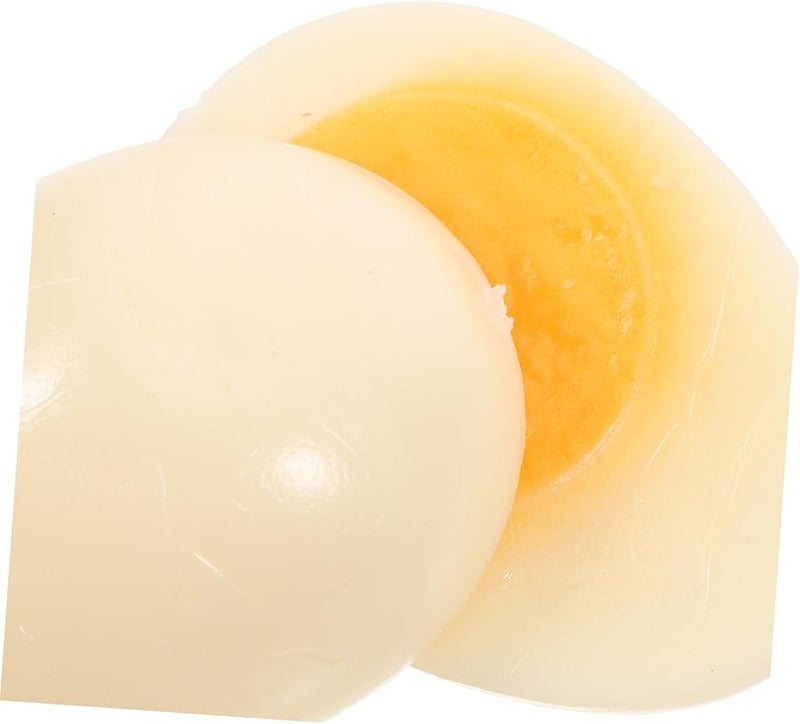 UPKOCH 4Pcs Artificial PVC Boiled Egg Models 5cm Kitchen Decor Photography Props - Image 2